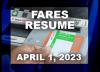 Las tarifas se reanudan el 1 de abril de 2023