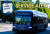 A CTtransit bus under the words Take Note and Service Alert